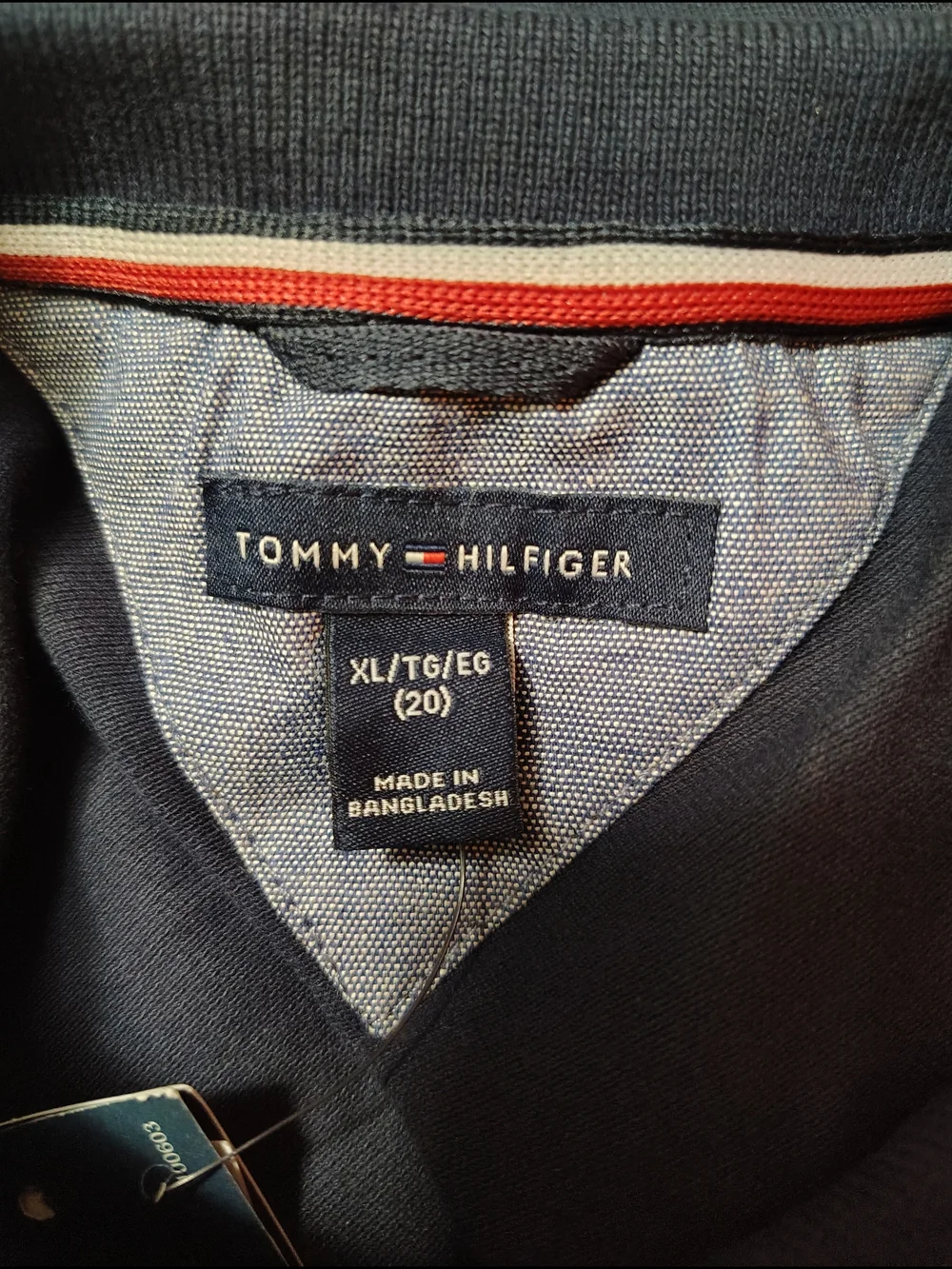 Tommy Hilfiger Navy, Red & White Logo Polo Shirt
